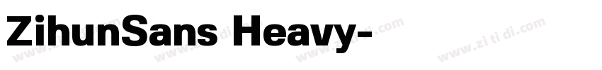 ZihunSans Heavy字体转换
